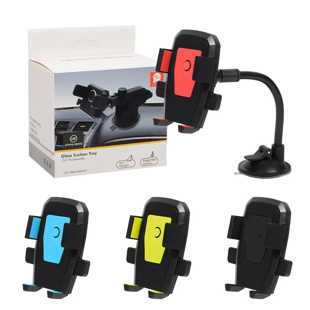 

New Car Phone Holder Bracket Mount Cup Holder Universal Car Mount Mobile Suction Windshield Phone Locking Car-Accessories