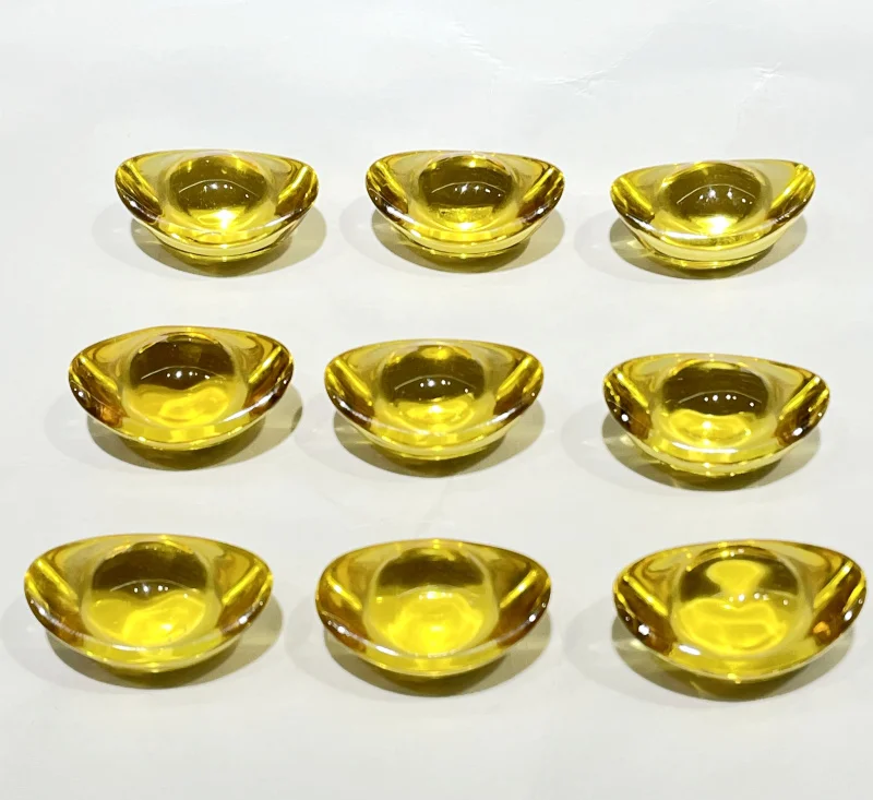 Оптовая продажа 10 шт./лот глянцевый цитрин слитки искусственные китайские