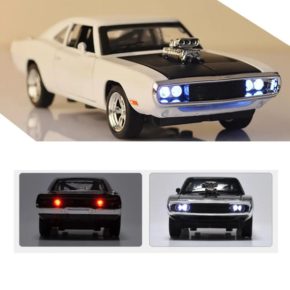 1:32 Dodge Charger литая под давлением металлическая модель автомобиля звук и светильник