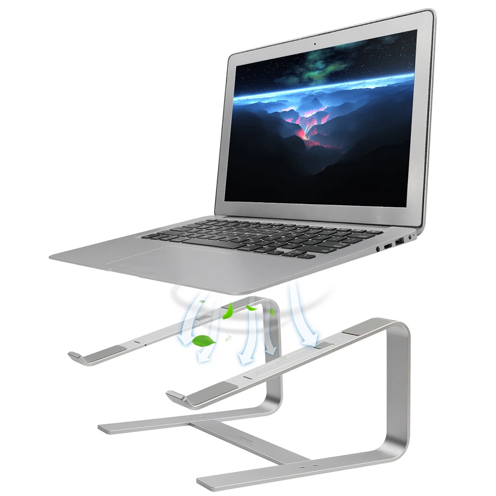 

Aluminum Alloy Laptop Stand for Desk Laptop Cooling Bracket Sleek and Sturdy Laptop Riser Silver NC99