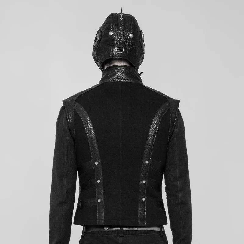 Кепка пилота в стиле панк-рейва с заклепками мужская из искусственной кожи