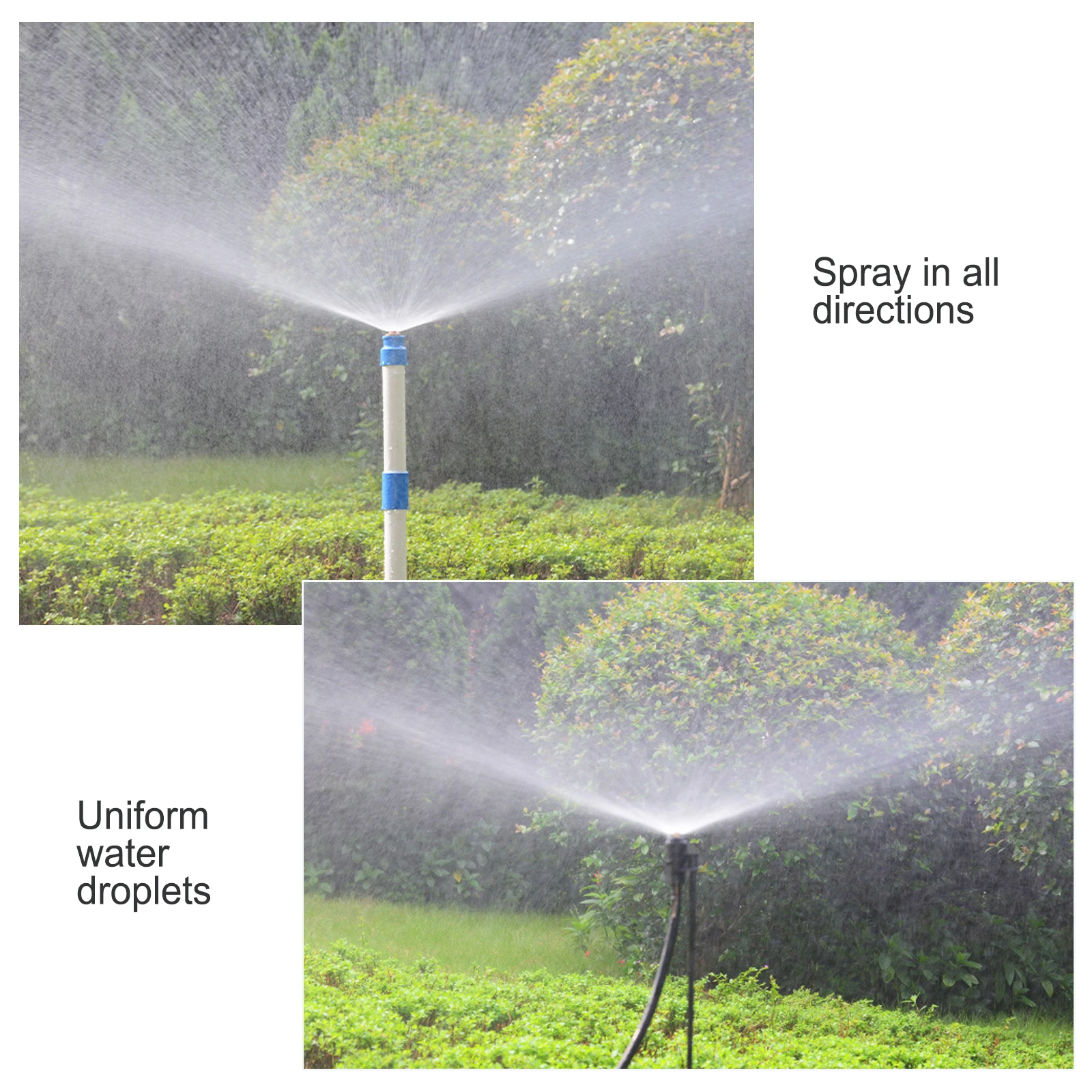 

Irrigation Tool Garden Nozzle 1/2 Inch 10pcs 360-rotating 360 Degree Adjustable For Gardening Brass Sprinkler