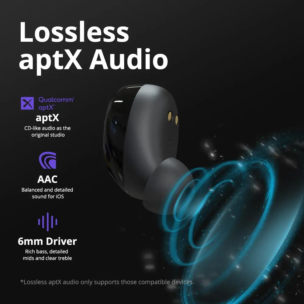 Беспроводные наушники Tronsmart Onyx Neo TWS с микрофоном Bluetooth 5 0 чип QCC3020 aptX