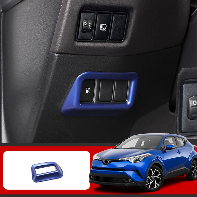 

LHD! Car Accessories for Toyota C-HR CHR 2016-2020 ABS Interior Fuel Tank Cap Button Decoration Cover Trim