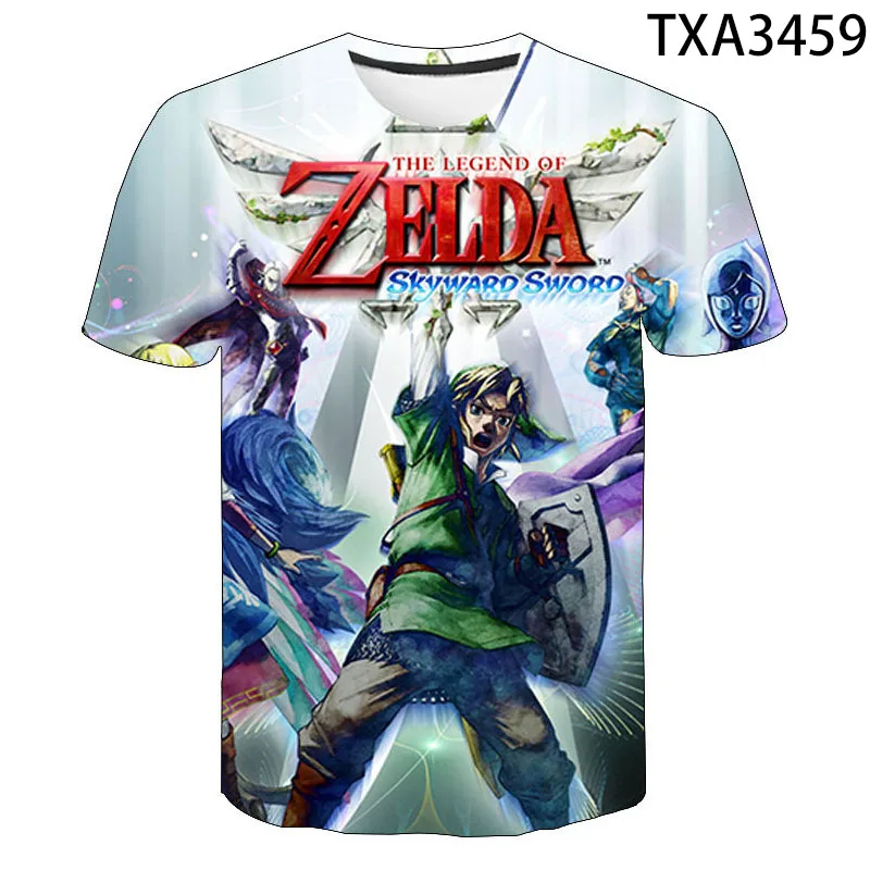 Новинка 2020 летняя футболка для мальчиков и девочек модная уличная одежда Zelda