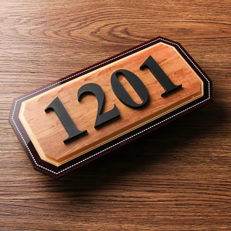 Стереоскопический 3D индивидуальные номера дверей дома пластины СТИКЕР знак на