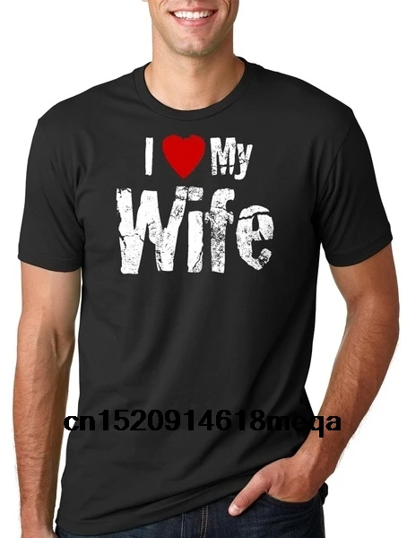 Забавные футболки футболка с надписью I Love My Wife подарок для мужа на день рождения