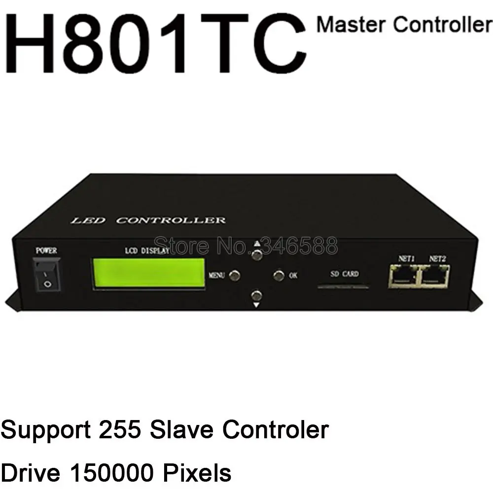 Светодиодный контроллер H801TC светодиодный привод Ethernet протокола 150000 пикселей 255