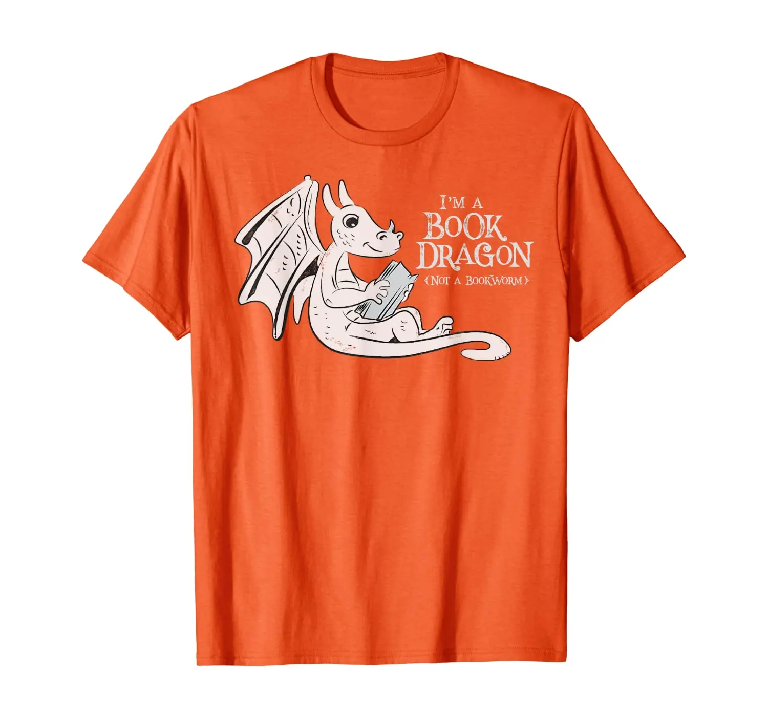Забавная графическая футболка I'm a Book Dragon Not Bookworm|Мужские футболки| |