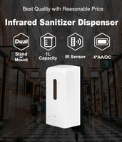 large capacity 1000ml floor stand automatic hand sanitizer dispenser for school children
