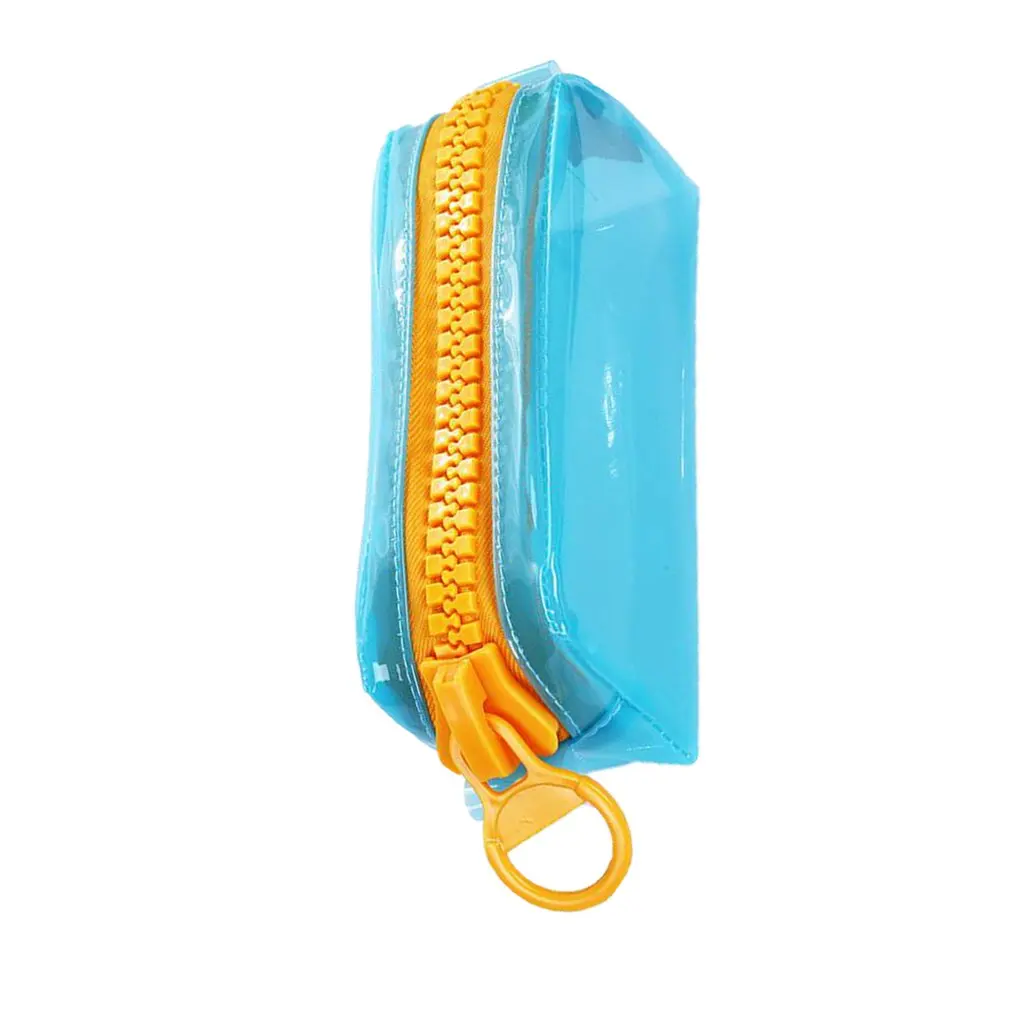 Прозрачный большой кожаный чехол для ручки на молнии тканевый пенал карандашей