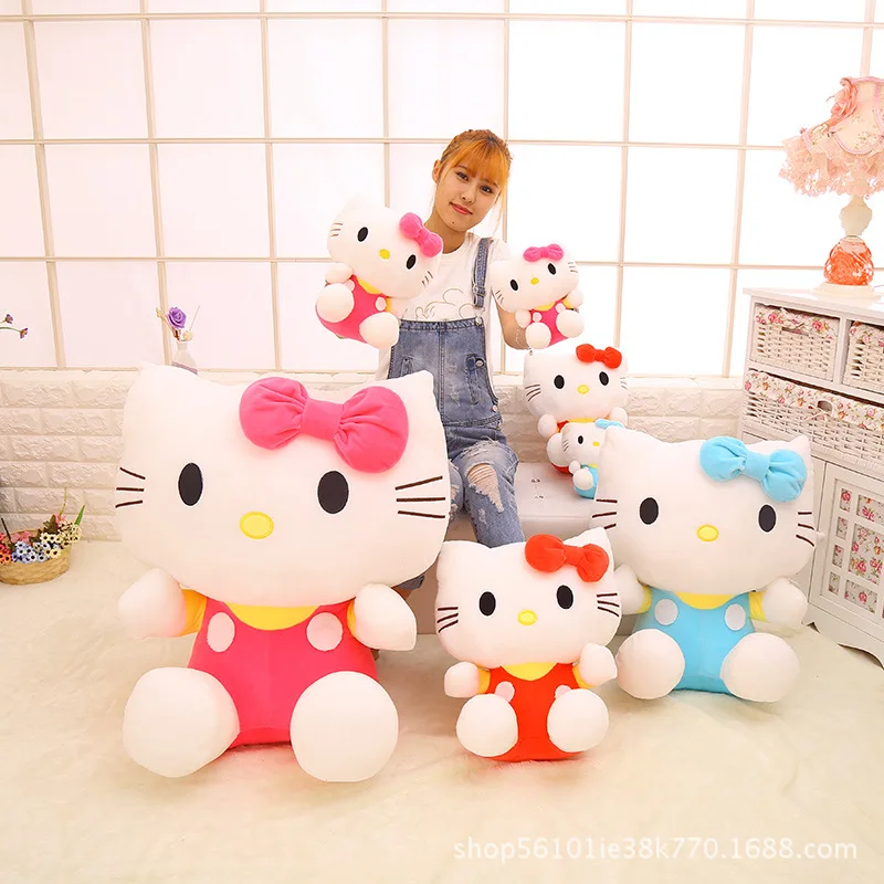 20 см * 80 Высокое качество Кристалл супер мягкий милый hello kitty кошка плюшевая кукла