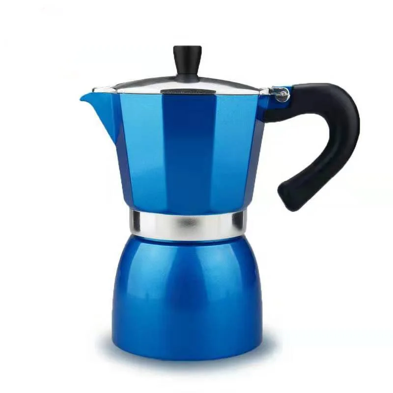 YRP плита Эспрессо кофеварка черный алюминий Moka кофе горшок машина латте мокко 6 чашка Перколятор горшок бариста инструменты фильтр