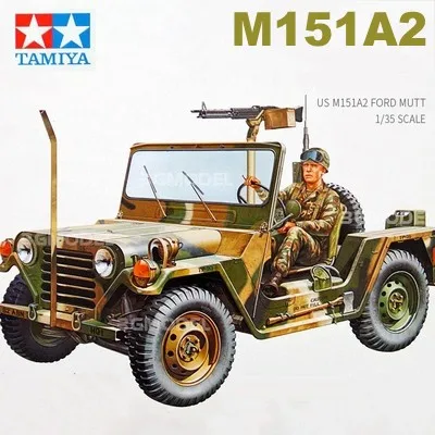 Пластиковая модель автомобиля в сборе масштаба 1/35 Tamiya US M151A2 FORD MUTT джипа сделай