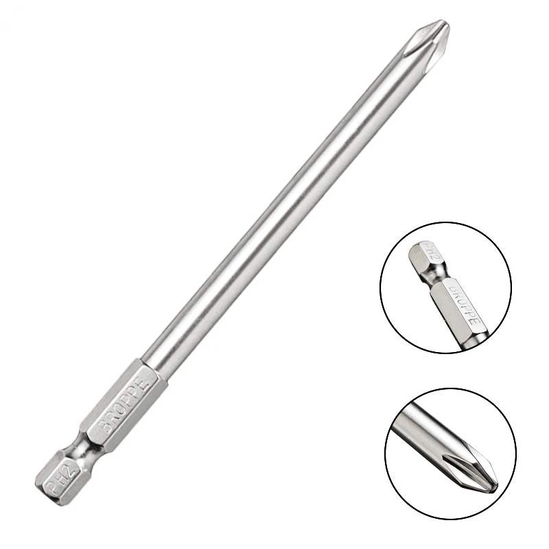 1 шт. 6 мм PH2 Phillips Магнитная отвертка с длиной 100 для электрической