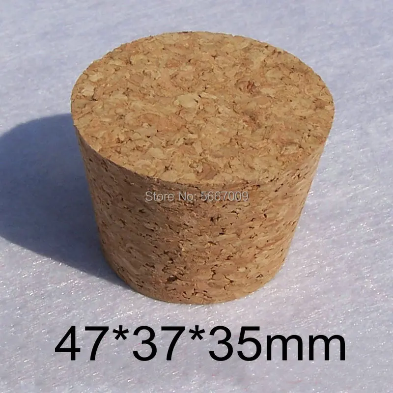 47*37*35mm Lab Wooden Corks Test Tube Stoppers Glass Wine Bottle Plugs for School Experiment or Household
