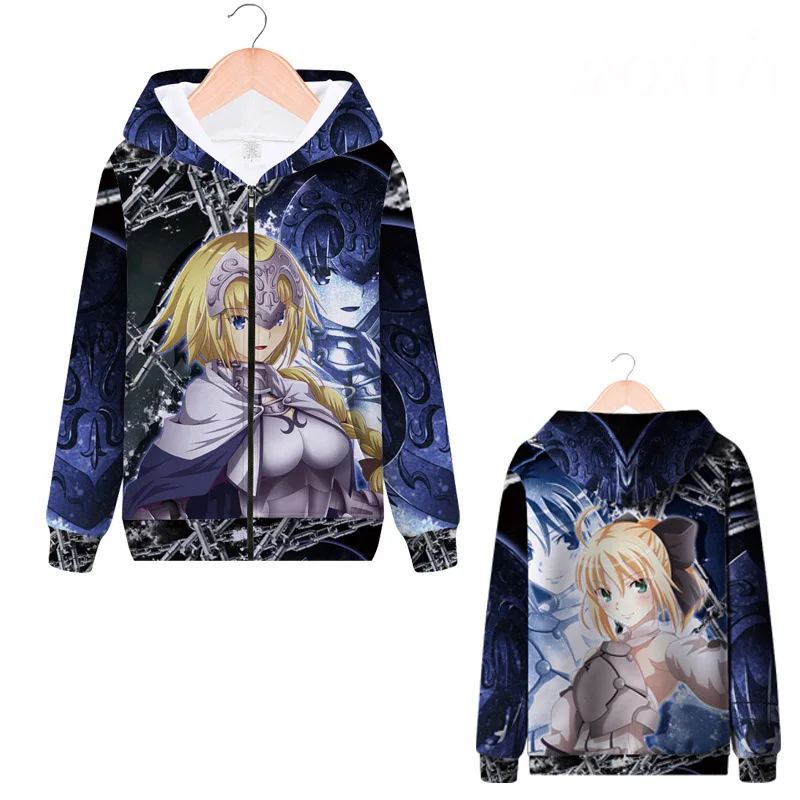 9 Fate/Stay Night Saber Altria Pendragon Jeanne d'Arc куртка для косплейный костюм с капюшоном для мужчин и женщин свитшот на молнии с капюшоном уличная - Color: 9