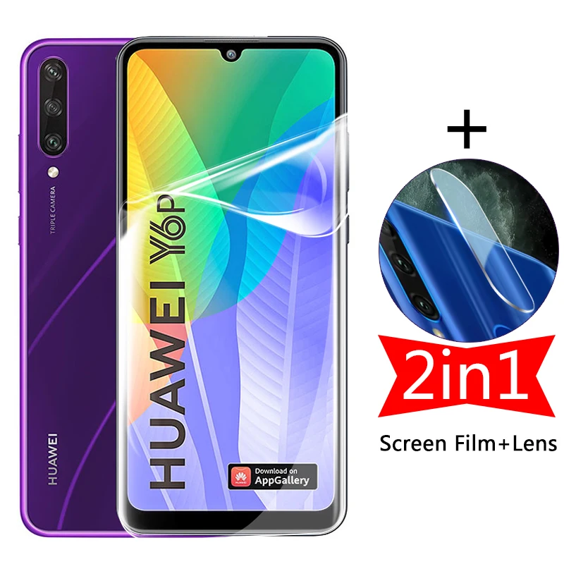Гидрогелевая пленка для экрана 2 в 1 Huawei Y6p Y6s Y6 Pro Y 6 Prime 2019 2020 y6pro y6prime s p Защитное