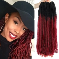 deadlocks sister locks afro crochet braids ombre color 18 inch brown synthetic braiding hair for women faux locs crochet hair