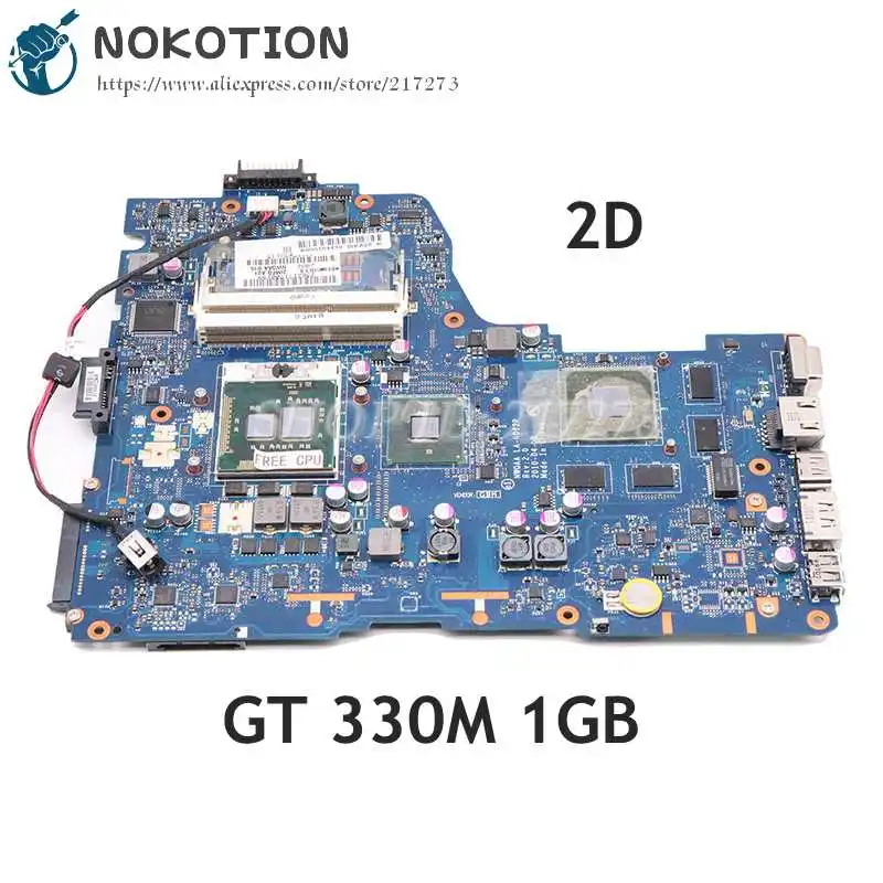 NOKOTION для ноутбука Toshiba Satellite A660 A665 материнская плата NWQAA LA-6062P K000104400 HM55 DDR3 GT330M
