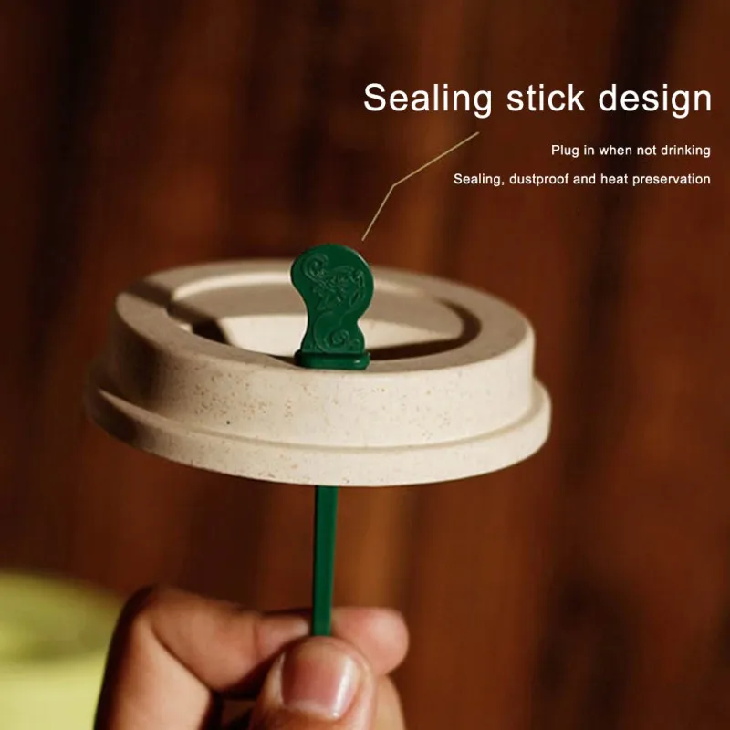 Стакан с двойными стенками изоляция eco friendly пшеницы волокна соломы Кофе чашка для