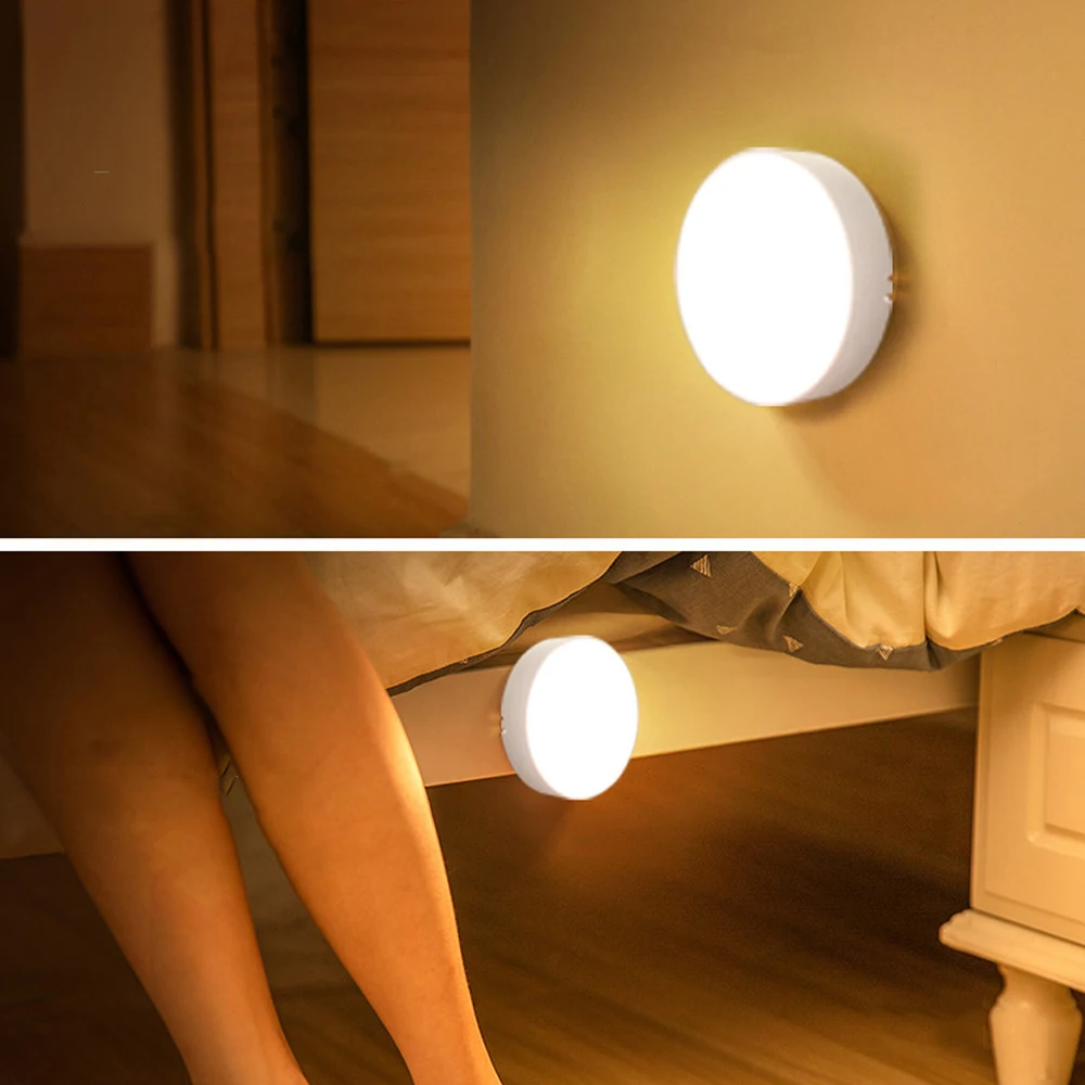 Светодиодный ночник Sanmusion с датчиком движения перезаряжаемая настенная лампа USB