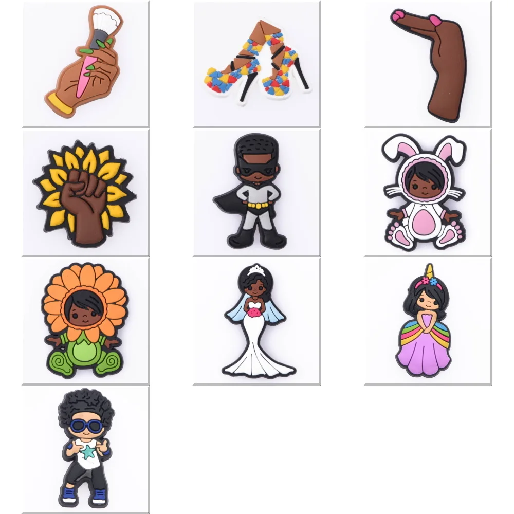 

10 шт., украшения для обуви в виде мультяшных персонажей