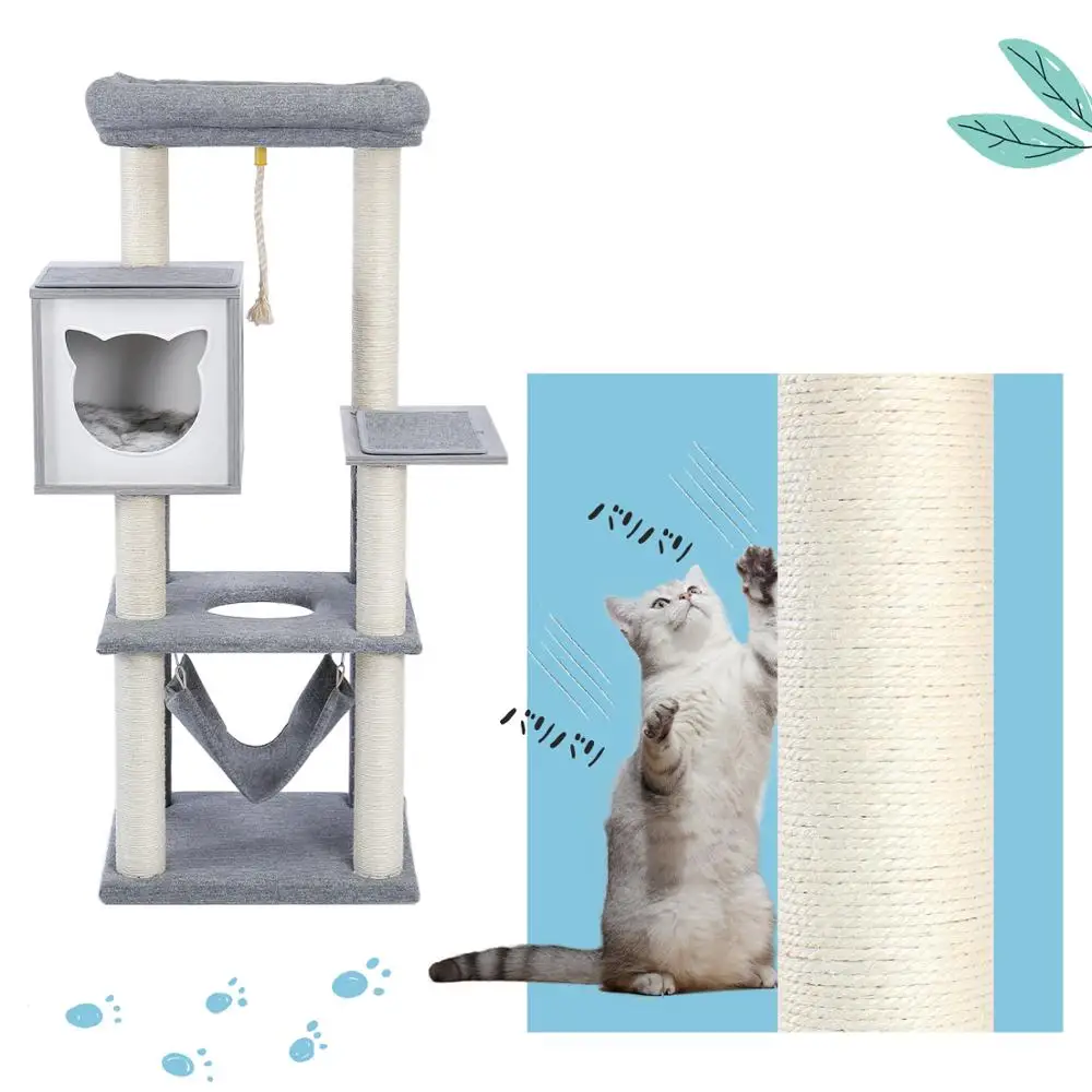 Внутренняя поставка кошачье дерево игровое котенок мебель столб сизаль рамка - Фото №1