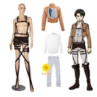 Костюм Эрена ягера Леви эккермена из атаки Титанов, костюм скаута легиона с кожаным поясом и брюками Recon Corp