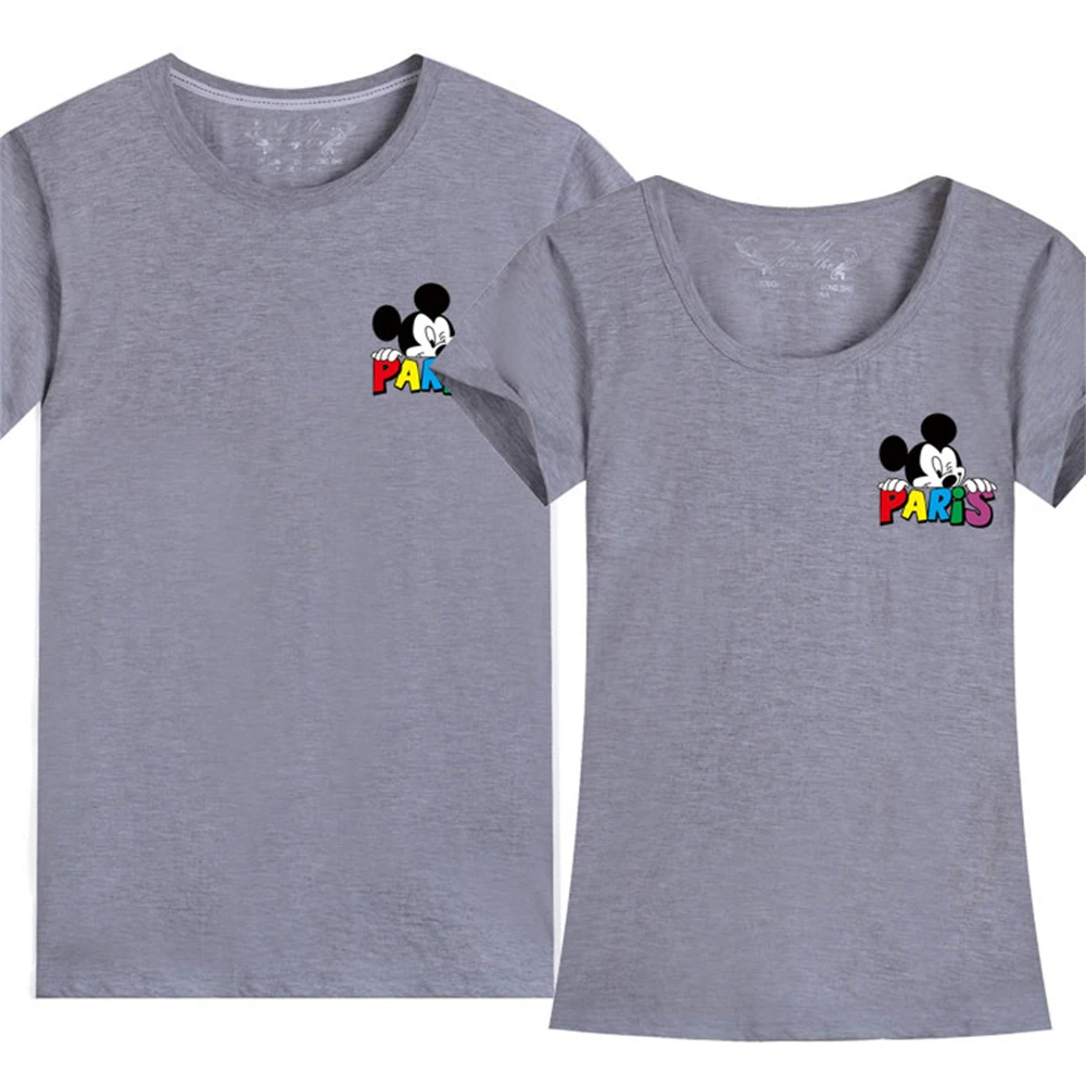 

Summer Tshirts Disney Couples T-shirt Cartoons Print Streetwear Short Sleeve Cotton Clothes Graphic Tee Tops Casual Harajuku