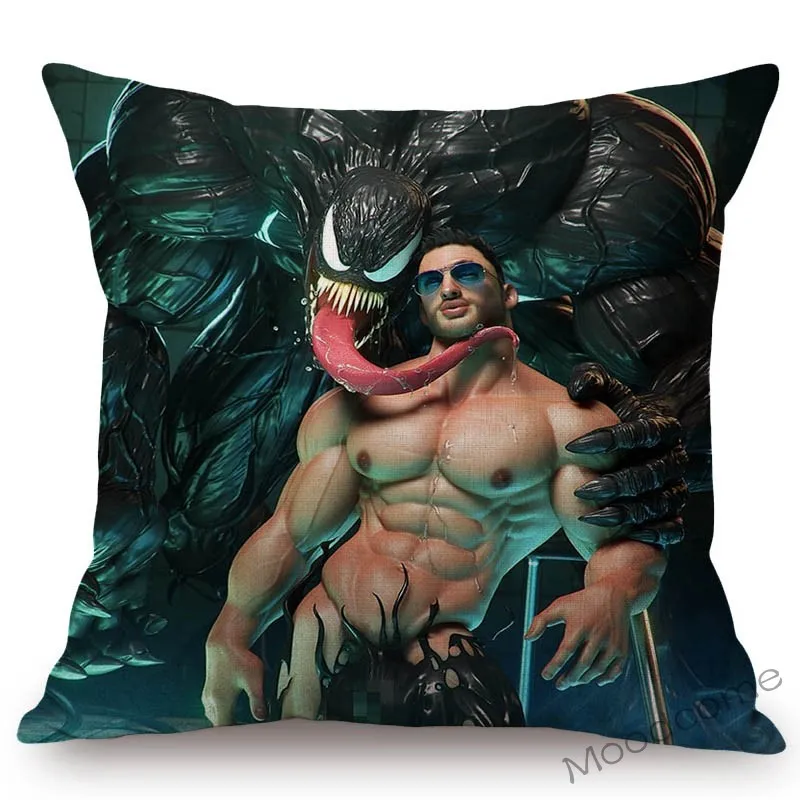 

Sexy Gay Pride Theme Cartoon Gym Guy Muscle Man Super Heroes Ideal Boyfriend Decorative Sofa Pillow Case Linen Cushion Cover Art