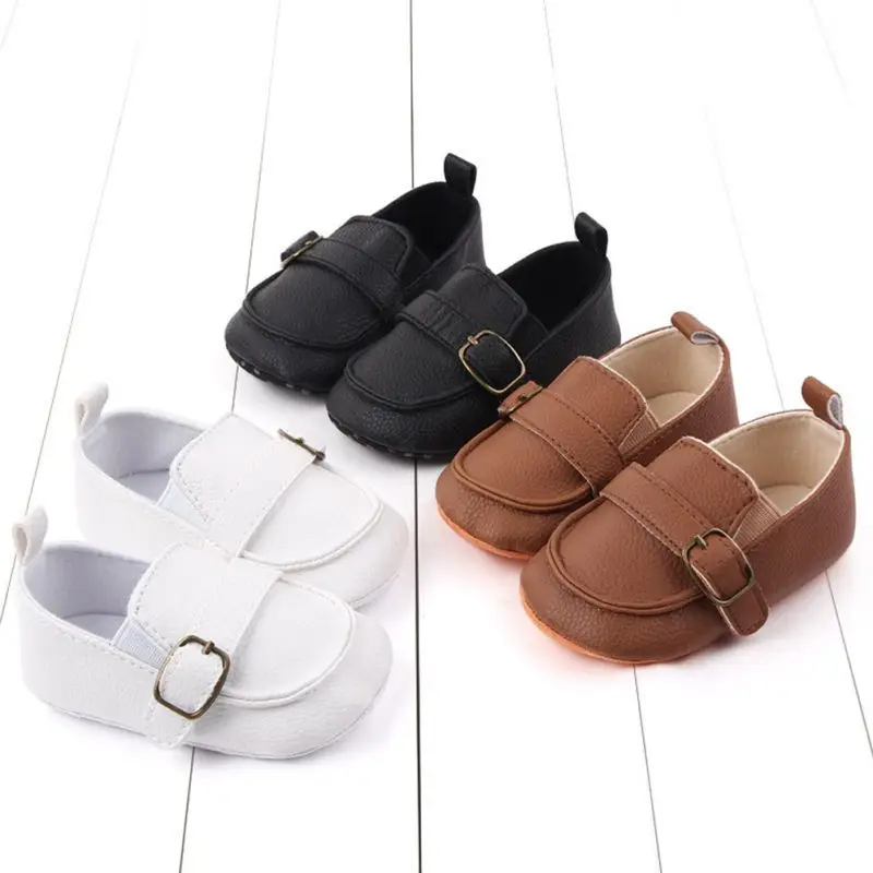 NEW 111Baby Girl Infant Cute Fashion Soild Pattern Shoes Peas Shoes Baby PU Leather Baby Shoes Soft Bottom Toddler Shoes