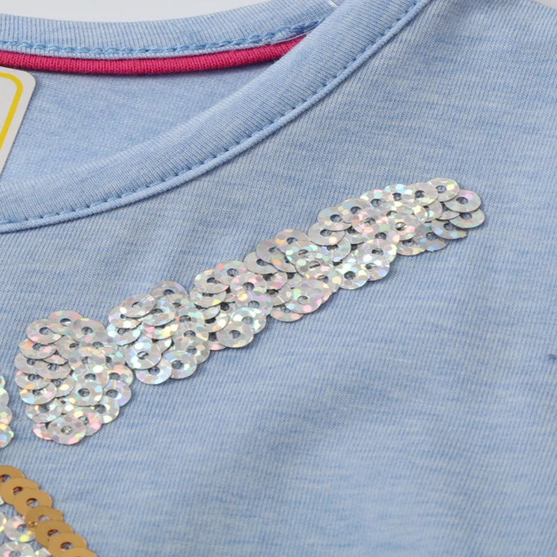 Платье для девочек Little maven летний костюм с единорогом и блестками от 2 до 7 лет