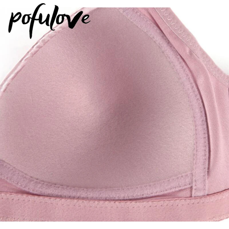 

Women Plus Size Bra Big Breasts Wireless Push Up Bras Thin Cotton Underwear Floral Seamless Bralette Mother Elderly Brassiere