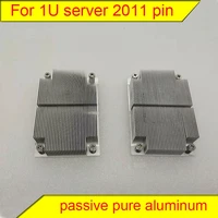 for 1u server cpu cooler 2011 pin passive pure aluminum mute intel e5 platform rectangle