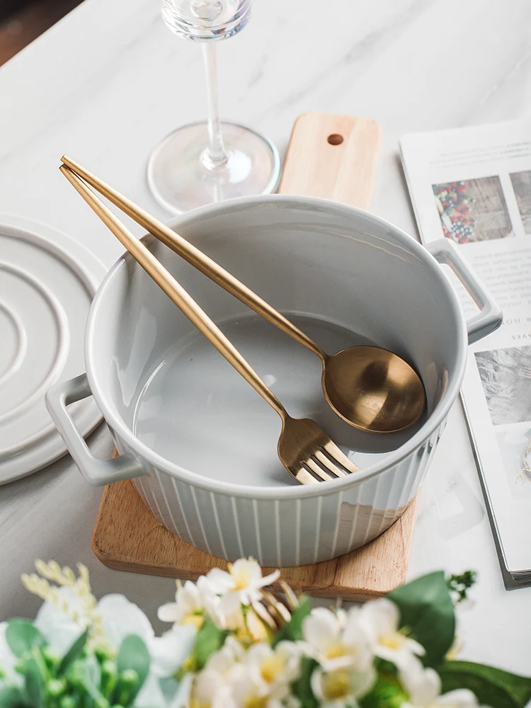 

Web celebrity INS Japanese tableware Nordic ceramic soup basin soup bowl ceramic bowl