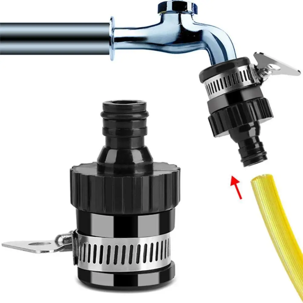 Universal Kitchen Garden Tap Adaptor Hose Water Pipe Connector Tube Fitting 2.5 Plastic Quick Nipple Connector
