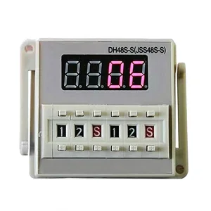 Реле времени DH48S-S 12 В, В переменного тока, 24 В постоянного тока, SPDT, с разъемом серии DH48S, таймер задержки с основанием