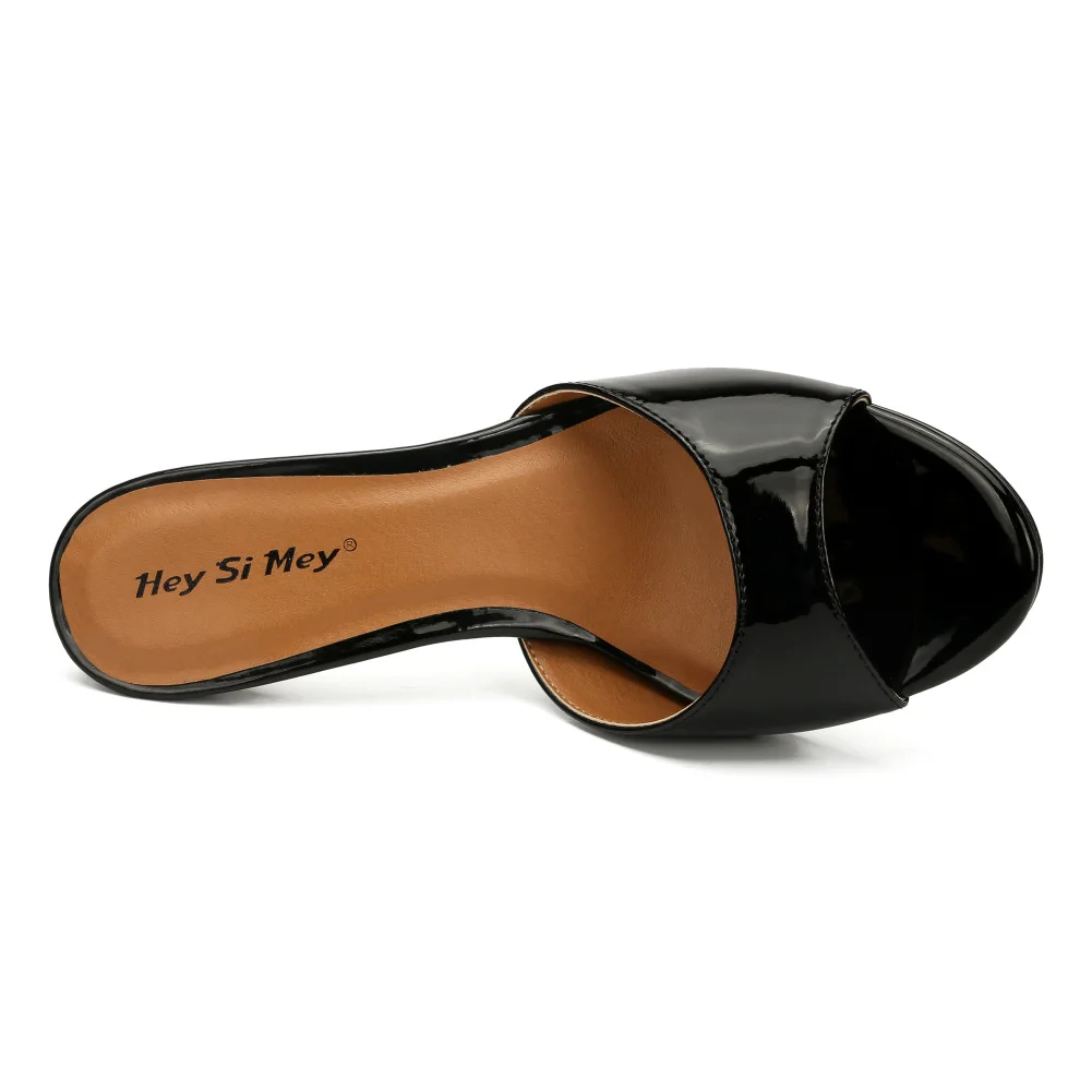 Женские туфли лодочки на высоком каблуке 8 см пикантные шлепанцы босоножки