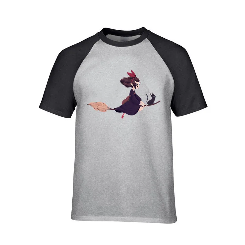 Аниме Jiji Kiki's Delivery сервис фильм студия Ghibli Мужская брендовая футболка Манга