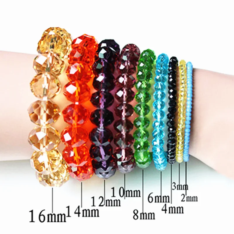 

Wholesale 6/8mm Crystal Beads AB multicolor Sapcer Glass Beads for Jewelry Making DIY Handmade Bracelet