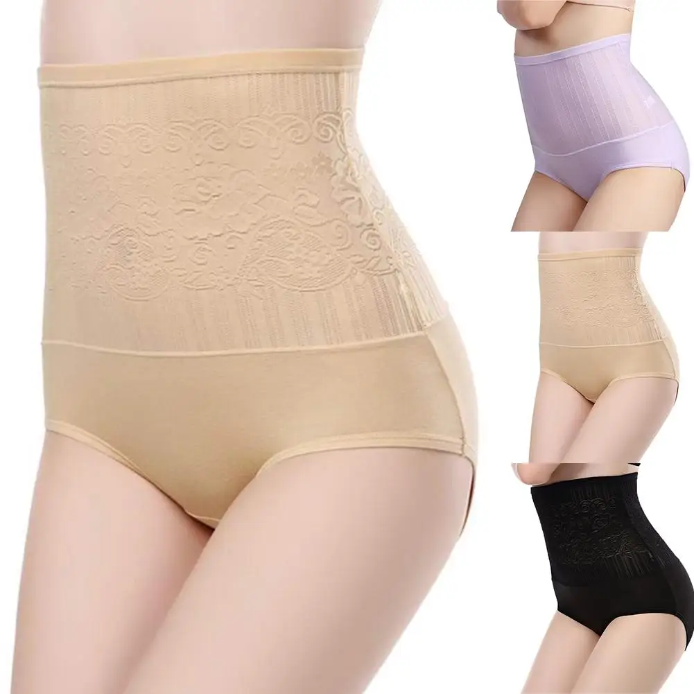 

Women Sexy Lace Hollow High Waist Seamless Breathable Hip Lift Shapewear Briefs Control Tummy female friends gifts