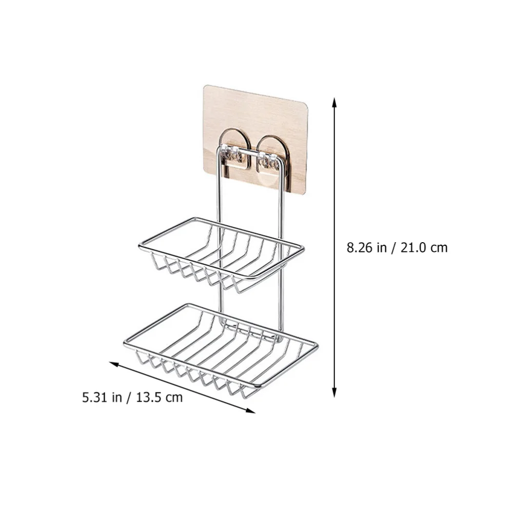 

Double Layer Soap Rack Stainless Steel Soap Storage Rack Soap Dish Holder