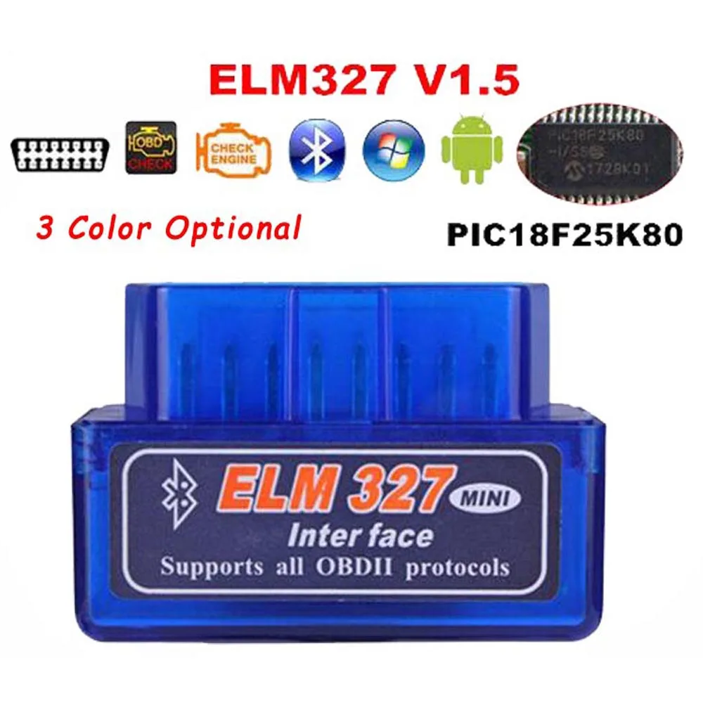 ELM327 V1.5 PIC18F25K80 OBD2 считыватель кодов 1 5 OBD Bluetooth диагностический сканер ELM 327 Android ATAL