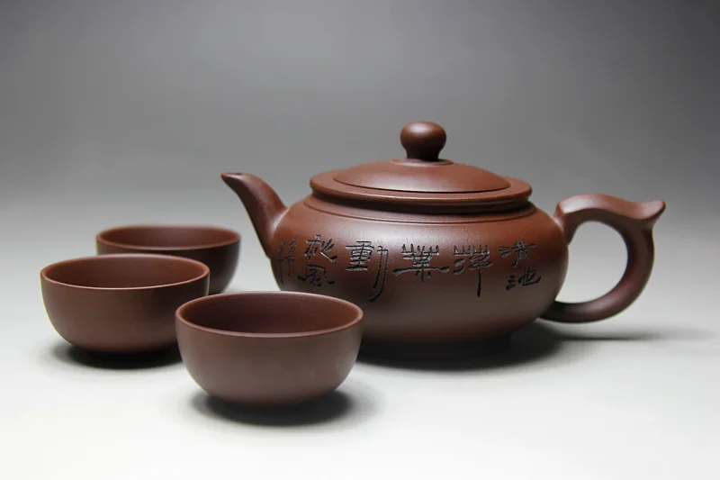 

Top Sale Kung Fu Tea Set Yixing Teapot Handmade Tea Pot Cup Set 360cc Zisha Ceramic Chinese Tea Ceremony Gift