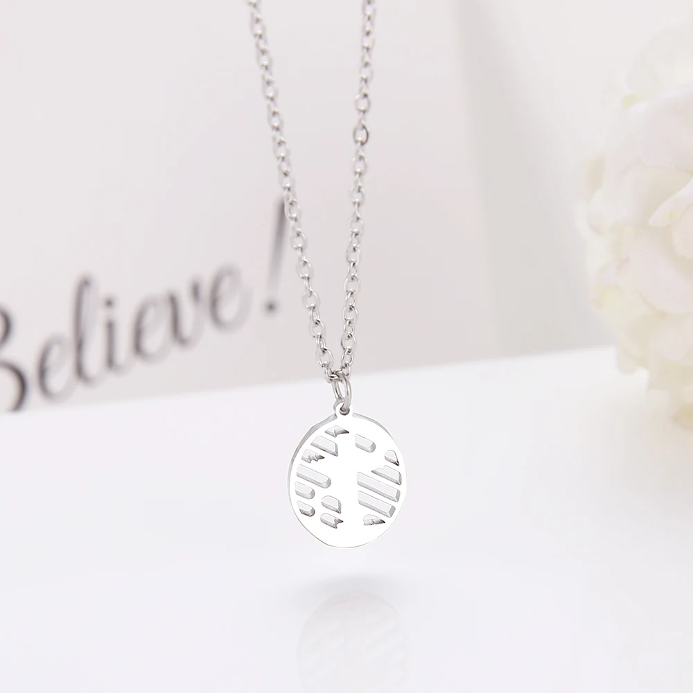 Ожерелье из нержавеющей стали для мужчин и женщин оригинальный дизайн полое