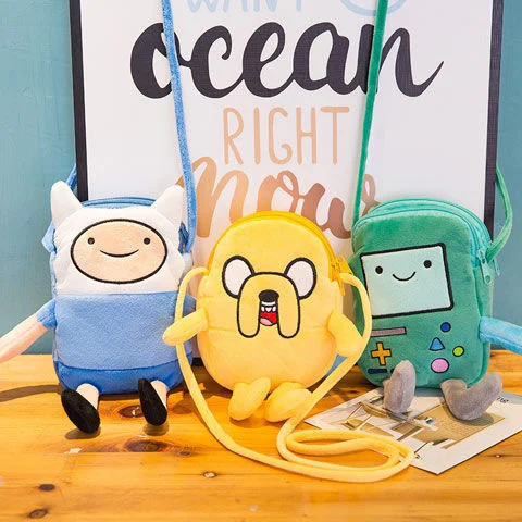 

20cm Adventured Times Robot Plush Toy Coin Bag Finns Jakes Penguins Gunter Beemo BMO Shoulder Bag Creative Gift Cross Bag