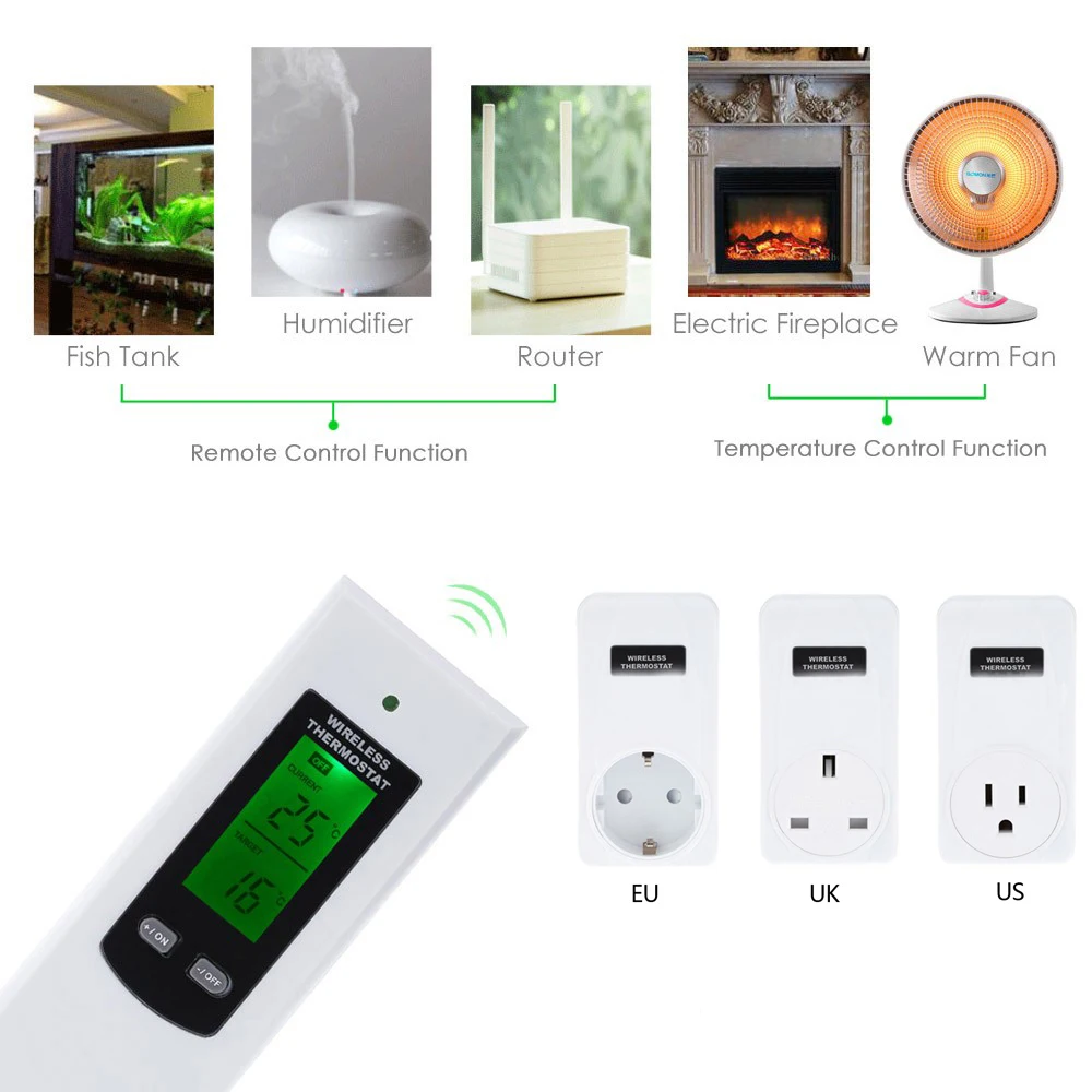 Автоматический беспроводной умный RF термостат дистанционный цифровой ЖК