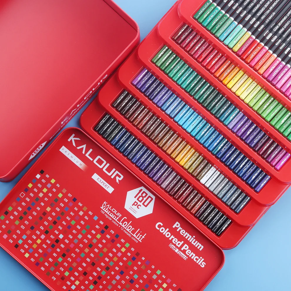 карандаши 180 цветов. набор карандашей 180 цветов. 180 карандашей от компании art planet. акварельные карандаши 180 штук. граффити-ручка для дизайна ногтей / набор (12 шт.