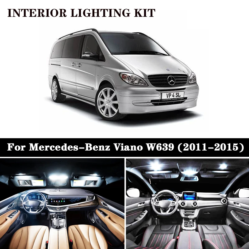 26 шт. светодиодный купольный светильник комплект ламп посылка для Mercedes Benz Viano W639